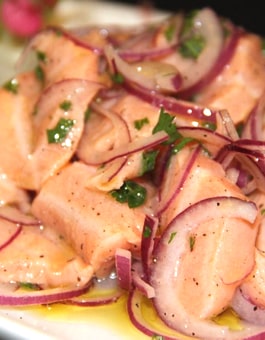 Mini Ceviche - Entradas - Shizen Restaurante Japonês