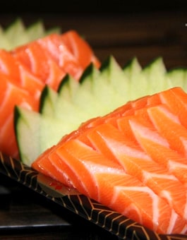 Salmão - Sashimi - Shizen Restaurante Japonês