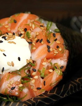 Filadélfia com Cebolinha - Temaki - Shizen Restaurante Japonês